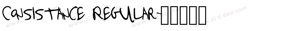 Consistance Regular字体转换